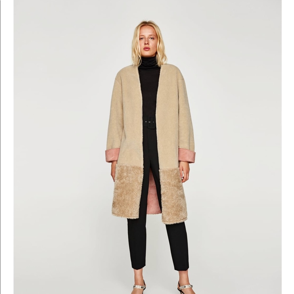 Zara faux shearling Coat